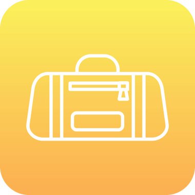 Spor çantası simgesi, vektör illüstrasyonu