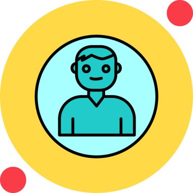 Kullanıcı Hesabı web simgesi basit illüstrasyon