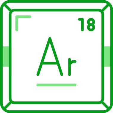 Argon web simgesi, vektör illüstrasyonu