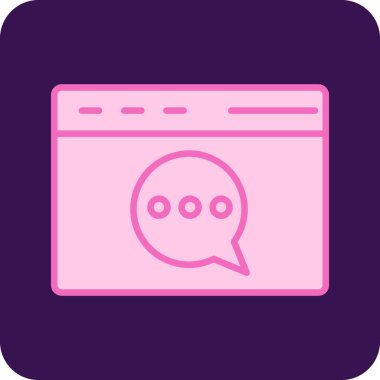 Web sohbet renk çizgisi vektörü simgesi 