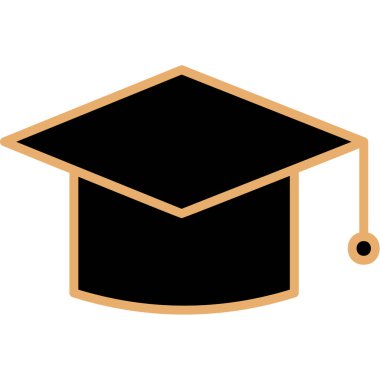 mezuniyet şapkası, web simgesi basit illüstrasyon