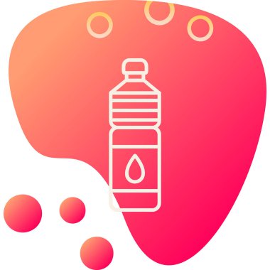 Su şişesi. Web simgesi basit illüstrasyon