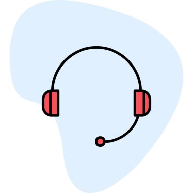 Kulaklık. Web simgesi basit illüstrasyon