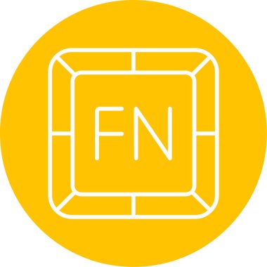 Fonksiyon web simgesi, vektör illüstrasyonu