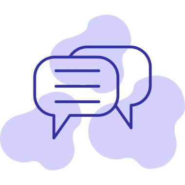 Sohbet simgesi vektör illüstrasyonu 