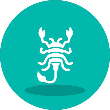 Akrep simgesi, basit vektör illüstrasyonu 