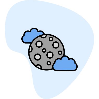 Dolunay simgesi, vektör illüstrasyonu