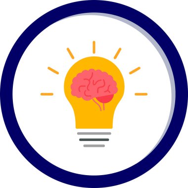 Fikir simgesinin vektör illüstrasyonu 