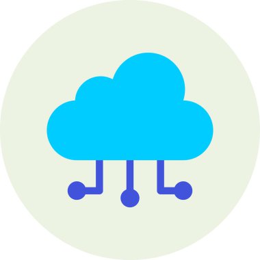 bulut hesaplama ağ simgesi, vektör illüstrasyonu 