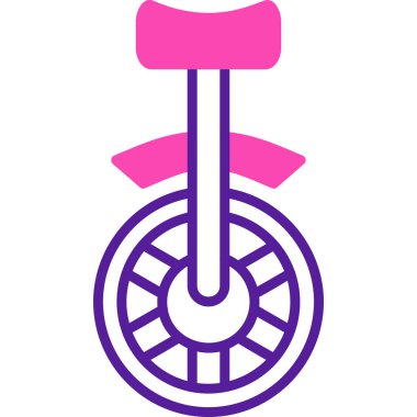 Tek tekerlekli bisiklet. Web simgesi basit illüstrasyon