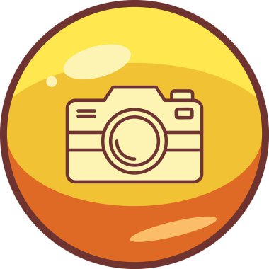 Fotoğraf makinesi simgesi, vektör illüstrasyonu. düz tasarım biçimi              