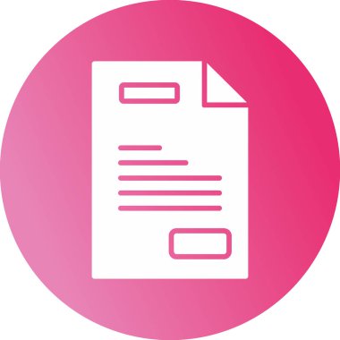 belge simgesi, vektör illüstrasyonu basit tasarım