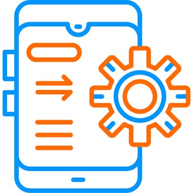 Mobil Ayarlar ikon vektör çizimi