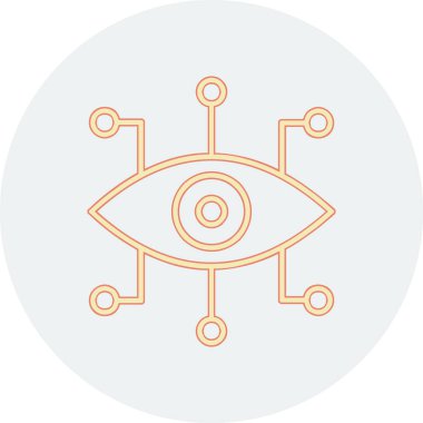 Siber göz. Web simgesi basit illüstrasyon