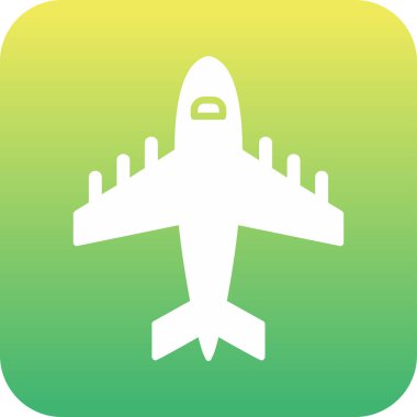 Uçak. Web simgesi basit illüstrasyon 