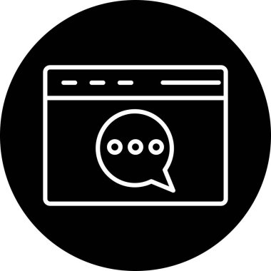 Web sohbet renk çizgisi vektörü simgesi 