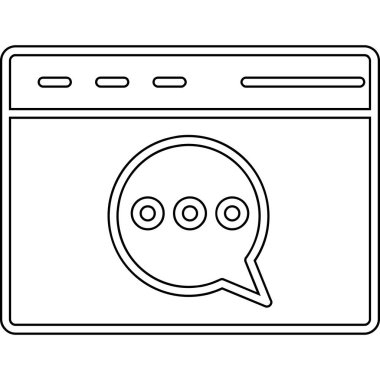 Web sohbet renk çizgisi vektörü simgesi 