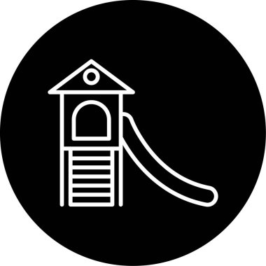 Oyun parkı. Web simgesi basit illüstrasyon