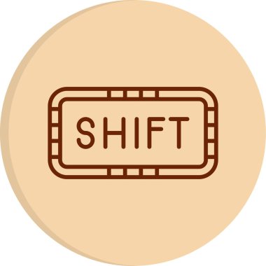 Vardiya düğmesi. Web simgesi basit illüstrasyon