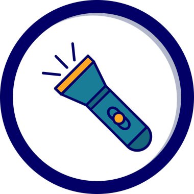 el feneri. Web simgesi basit illüstrasyon