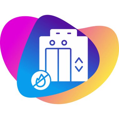 Asansör web simgesi, vektör illüstrasyonu