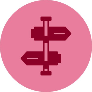 Bir sokak işaretinin vektör illüstrasyonu