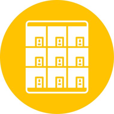 Dolap simgesi, vektör illüstrasyonu basit tasarım