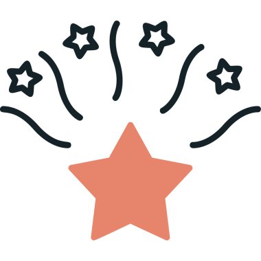 Yıldız web simge vektör çizim 