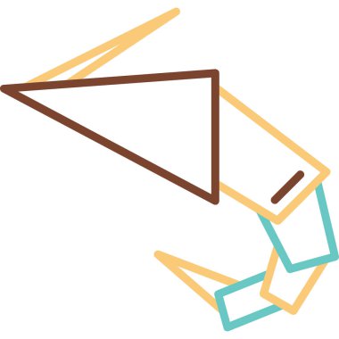 Kağıt karides. Web simgesi basit illüstrasyon