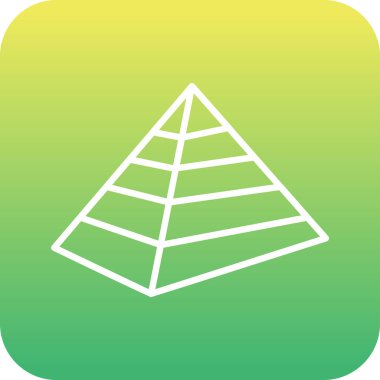 Piramit ağ simgesi vektör illüstrasyonu