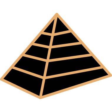 Piramit ağ simgesi vektör illüstrasyonu