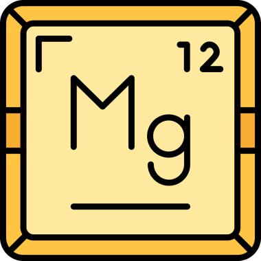 Magnezyum kimyasal element basit ikon web illüstrasyonu