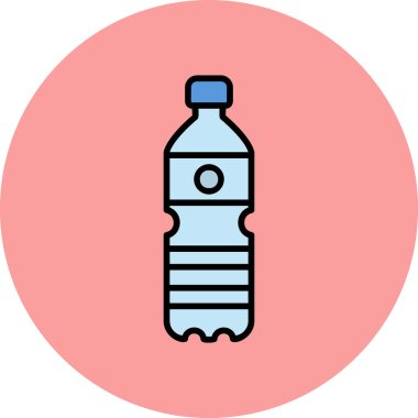 Su şişesi. Web simgesi basit illüstrasyon