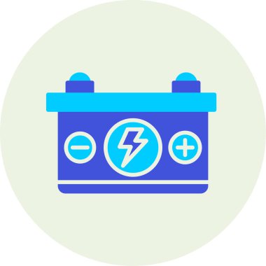 Araba pil simgesi, vektör çizim 