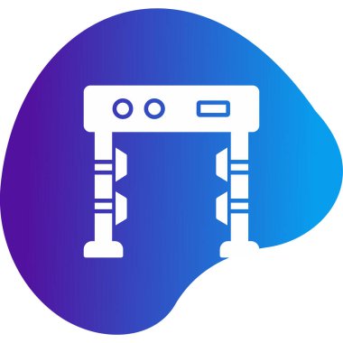 Metal dedektörü. Web simgesi basit illüstrasyon             