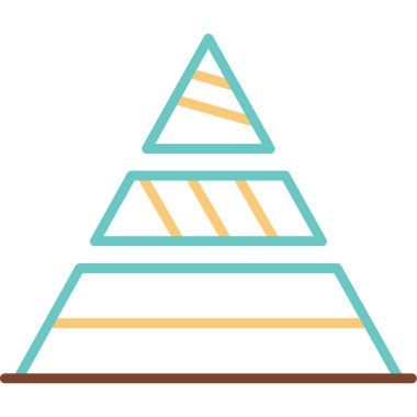 Piramit Grafik simgesi, vektör illüstrasyonu basit tasarım