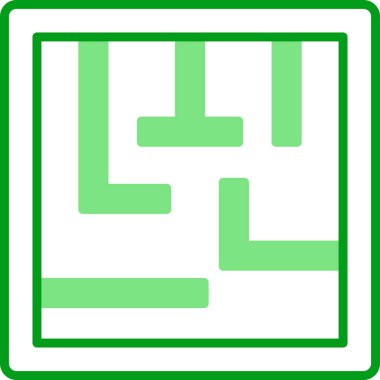 Labirent, labirent, ikon vektör illüstrasyonu