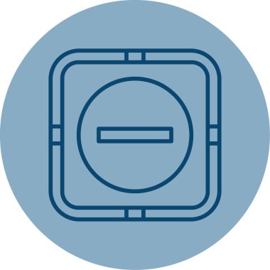 Eksi İşaret Ağı simgesi, vektör illüstrasyonu