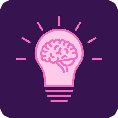 Fikir simgesinin vektör illüstrasyonu 