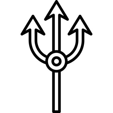 Mızrak. Web simgesi basit tasarım         