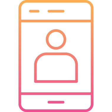 Mobil Kullanıcı simgesinin vektör çizimi