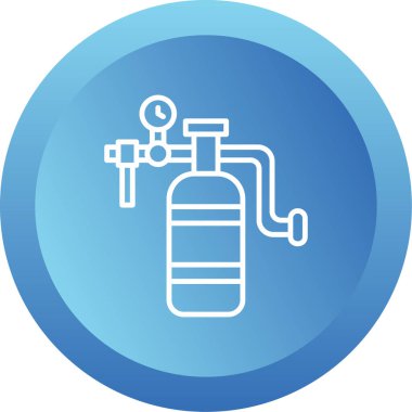 Oxygen Tank modern simgesinin vektör çizimi            
