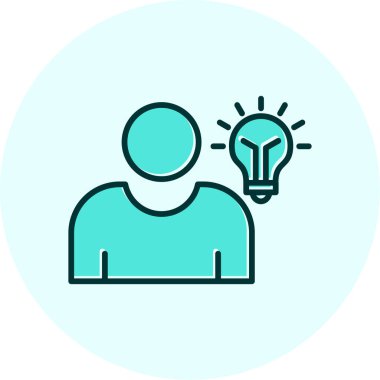 Fikir simgesinin vektör illüstrasyonu 