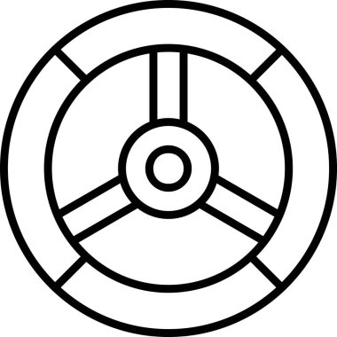 Lastik Simgesi Basit Vektör İllüstrasyonu