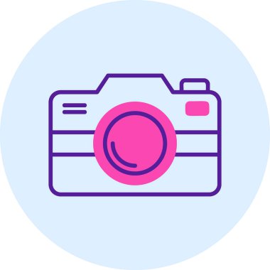 Fotoğraf makinesi simgesi, vektör illüstrasyonu. düz tasarım biçimi              