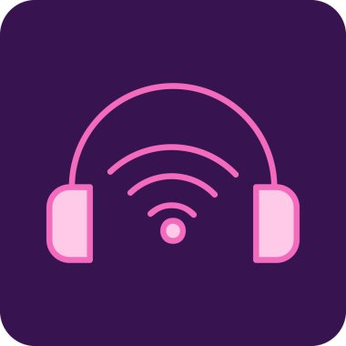 Çevrimiçi Podcast ikon vektör çizimi