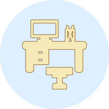 işyeri web simgesi vektör illüstrasyonu