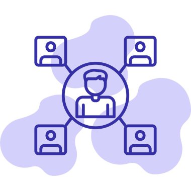 personel dış kaynak simgesi, vektör illüstrasyonu basit tasarım