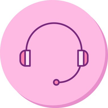 Kulaklık. Web simgesi basit illüstrasyon