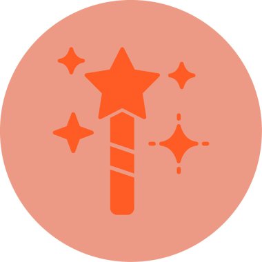 Sihirli değnek simgesinin vektör çizimi